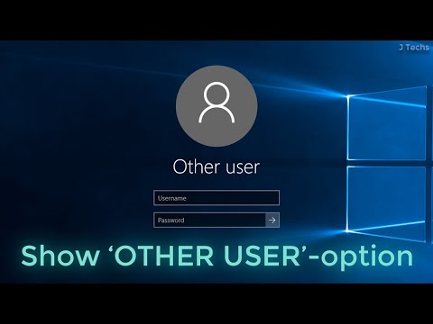 How to show/enable 'OTHER USER'-option [Win7/8/10] | J Techs