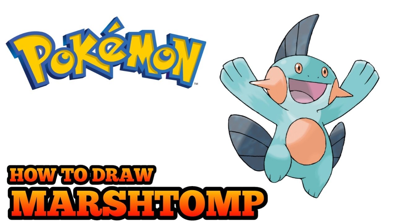 Desenhos de Pokémon Marshtomp - Como desenhar Pokémon Marshtomp passo a  passo