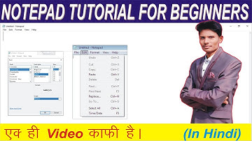 Notepad Full Tutorial For Beginners in Hindi