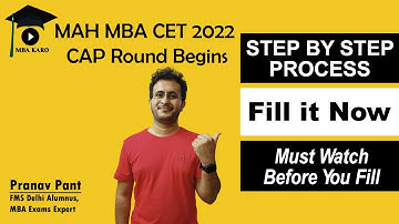 MAHCET MBA 2022 CAP form filling | Step by Step Process | How to apply to colleges?