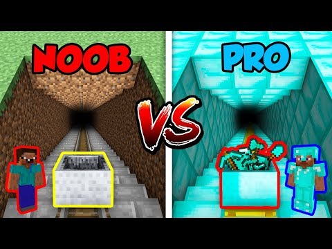 Minecraft NOOB Vs. PRO: MINECART In Minecraft!
