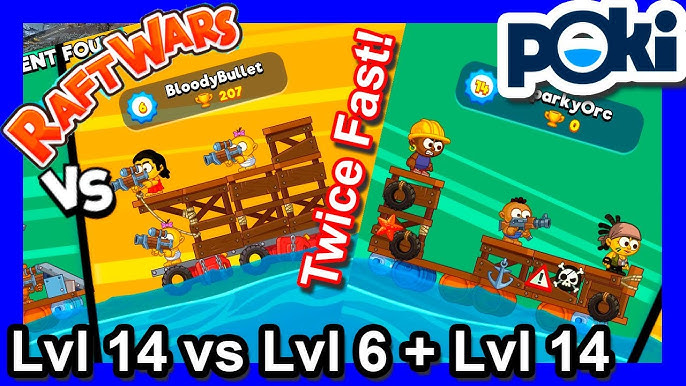 ✓ Raft Wars Multiplayer at Poki.com Lvl 5 vs 7 [4k Gameplay