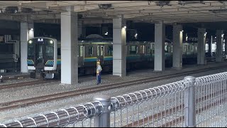 【E131系マリR09編成２両 OM出場回送】E131系0番台ﾏﾘR09編成が回送電車としてOM構内を入替するシーン（回8345M）2025.8.29.11:53
