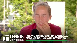 Mirra Andreeva Reveals Her Dream Mixed Doubles Partner | 2023 Roland Garros Second Round Interview