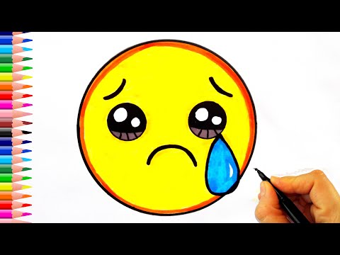 Ağlayan Emoji Nasıl Çizilir? - How To Draw The Crying Emoji - Sad Face Emoji