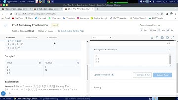 Chef And Array Construction || Oct long challenge
