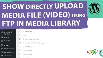 How to Show Directly Upload Media File (Video) using FTP / Hosting Access in Media Library WordPress