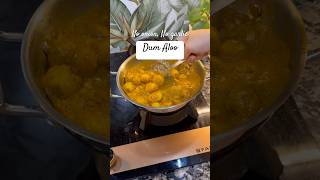Baby potatoes in mouthwatering no-onion, no-garlic turned into dum aloo #poori #aloo #smallpotatoes