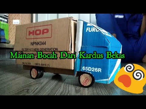 Cara membuat tempat tisu dari kardus. 