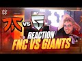 REACTION ai FNATIC vs GIANTS su VALORANT!