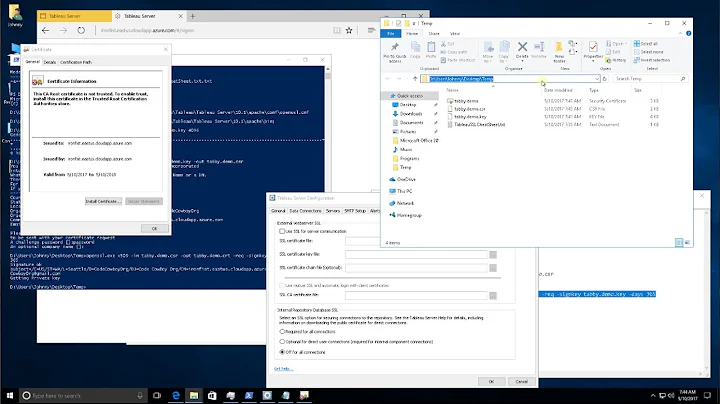 Tableau Server | SSL Self Signed Certificate Install