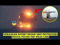 Captured on Video! Russian ATGM Blowing Up Ukraine’s Secret Drone Ship in the Black Sea