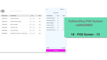 Python/Kivy POS System v2: 18 - POS Screen 13