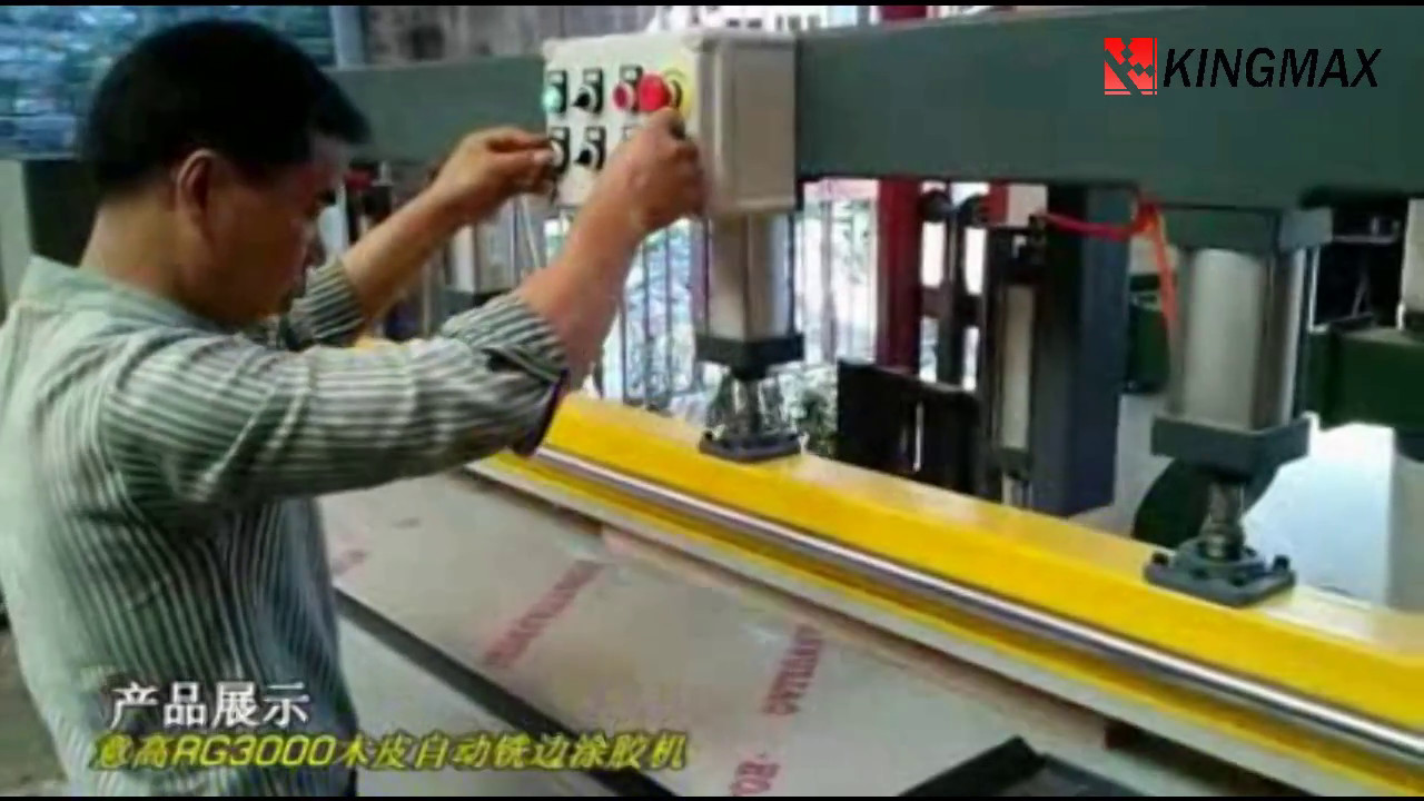Veneer glue splicer and veneer gluing machine YouTube