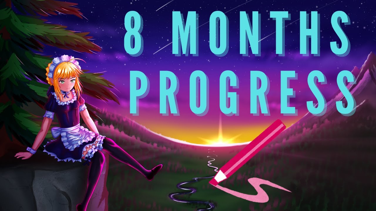 8 Months of Drawing Progress - YouTube