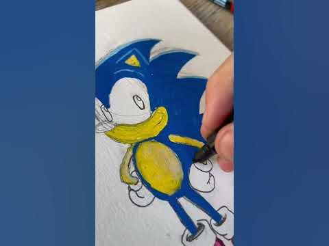 Drawing Sonic with Posca Markers #sonicthehedgehog #poscamarkers # ...