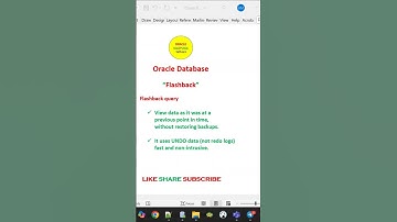 Oracle Database Flashback