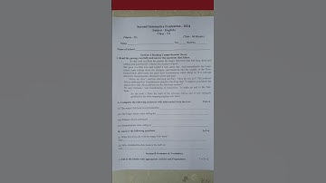 class 6 english 2nd unit test question paper 2024 | class 6 english 2nd unit test suggestion 2024