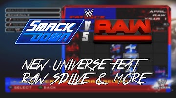 WWE Smackdown Vs! Raw 2017 PS2 New Universe Textures Updated New Brand Splits Draft & More