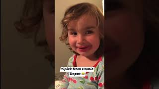 She puts yipick on from Homie Depot. Cuteness overload shorts funnyvideo