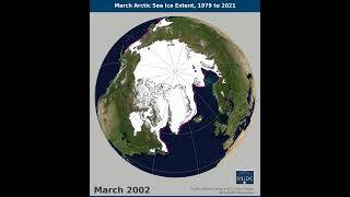 March Arctic Sea Ice Extent 1979 to 2021