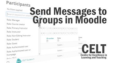 Sending messages to groups in Moodle
