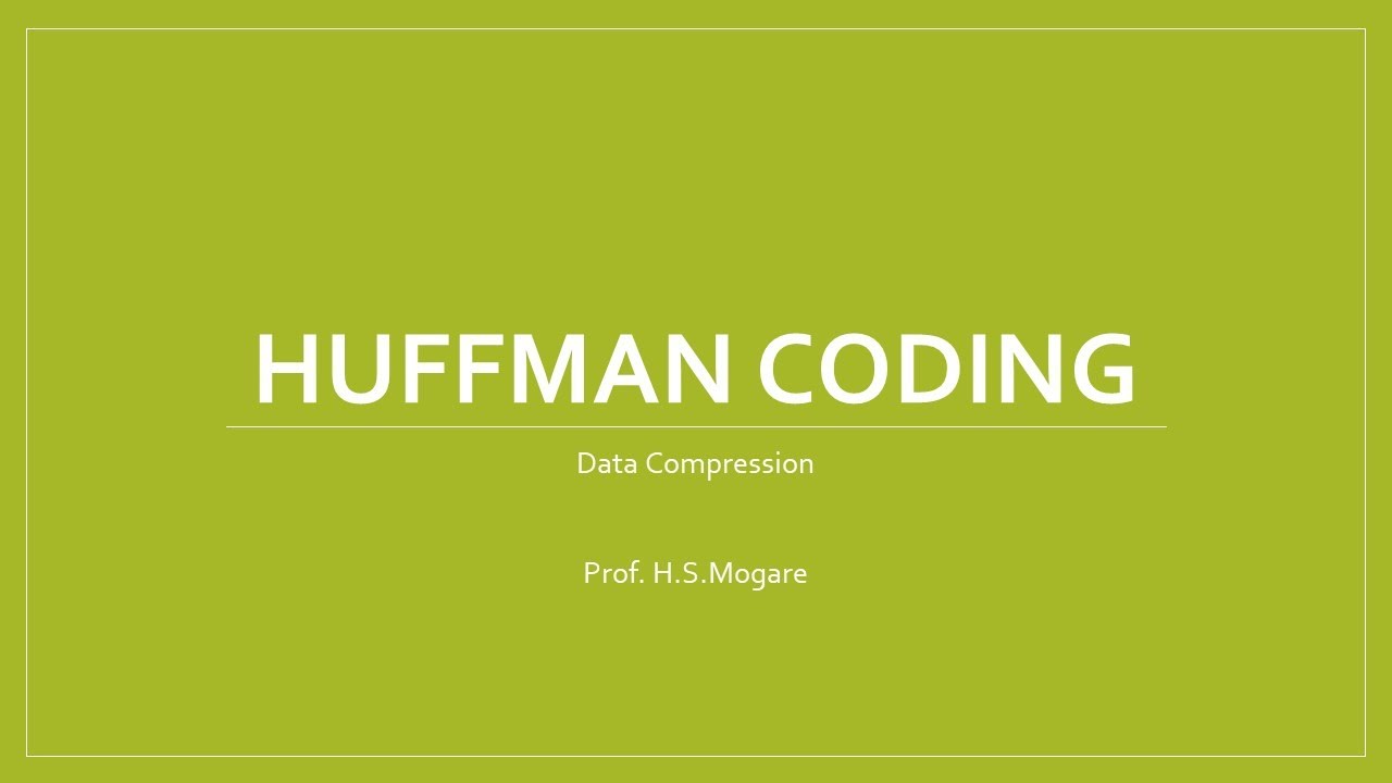 Huffman Coding - YouTube