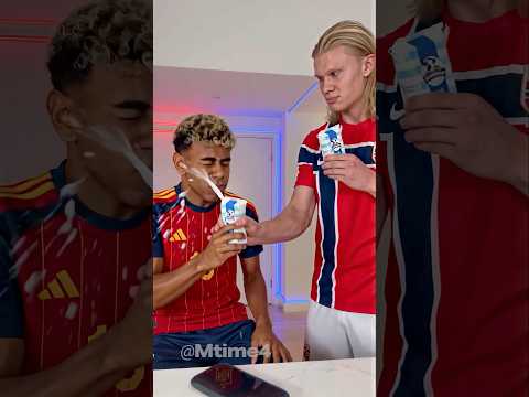 The Milk Prank Hit Yamal Hard 🥛😵 #football #haaland #parody