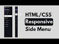 Build A Responsive Sidebar Menu in HTML, CSS, & Javascript - Beginner