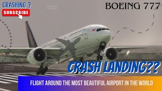AWESOME BIG Airplane Landing!! Boeing 777 Singapore Airlines Landing at Gibraltar Airport