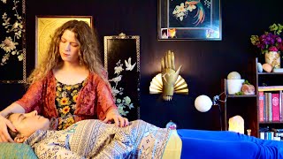 ASMR Reiki | Real Person Energy Healing Session for Sleep (meditation music, relaxing hand movement)