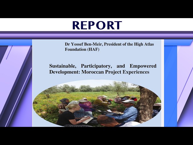 Report :  Sustainable, participatory, and empowered developement  Moroccan project experiences