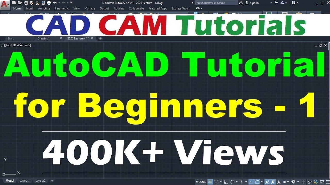 AutoCAD Tutorial for Beginners - 1 - YoutuBeRandom