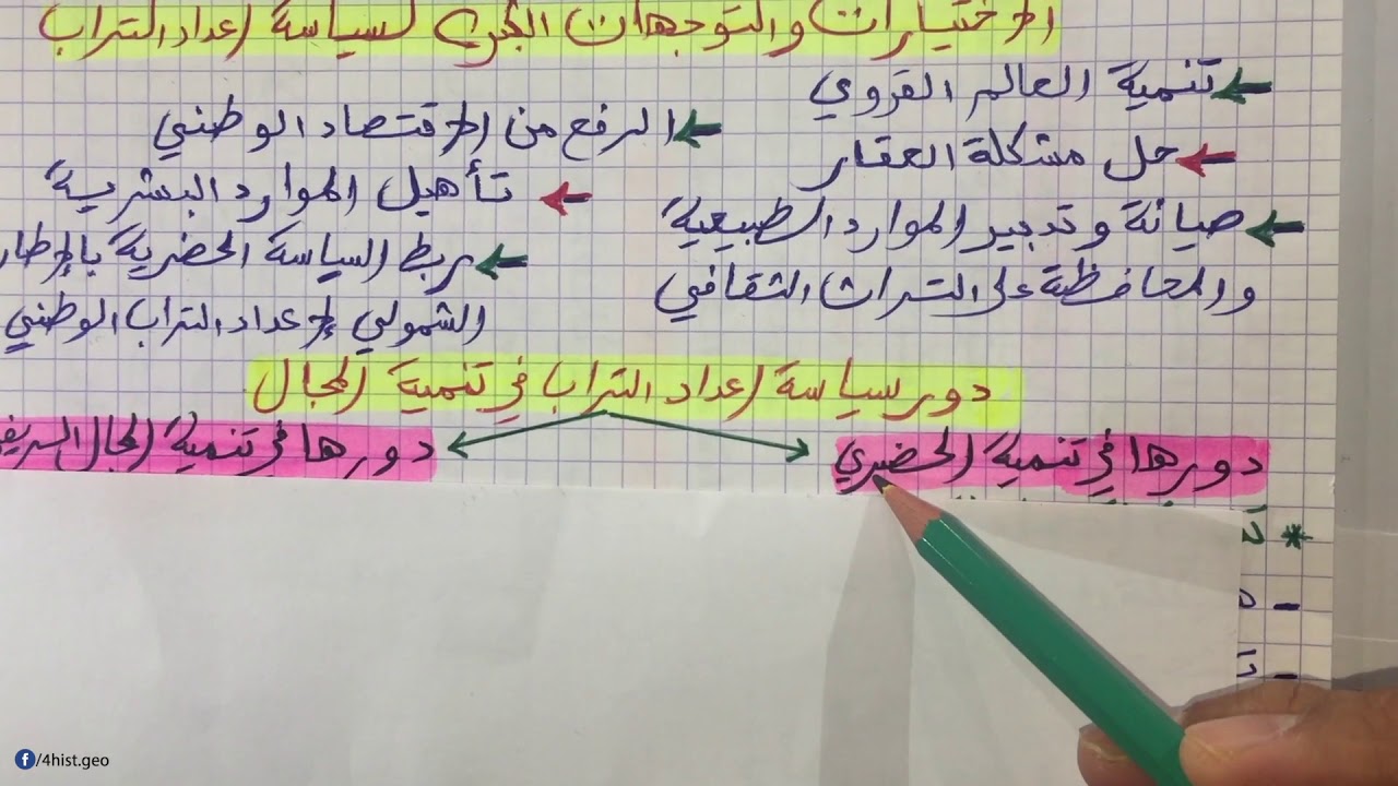 درس الاختيارات الكبرى لسياسة إعداد التراب الوطني