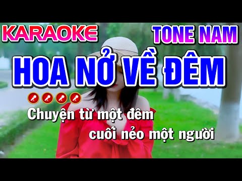 #1 Hoa Nở Về Đêm Karaoke Bolero Nhạc Sống Tone Nam ( BEAT CHUẨN ) – Tình Trần Organ Mới Nhất