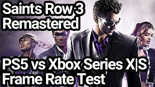 Saints Row 3 Remastered PS5 vs Xbox Series X|S Frame Rate Comparison