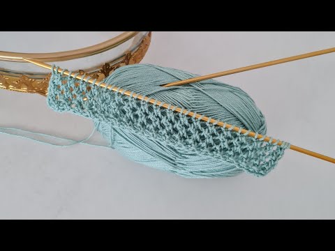 Yazlık kolay iki şiş örgü modeli anlatımı ✅️ Knitting Crochet.