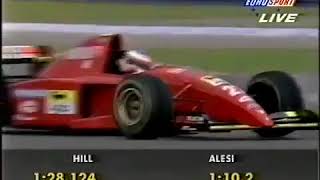 Jean alesi sliding his ferrari around silverstone, 1995 v12