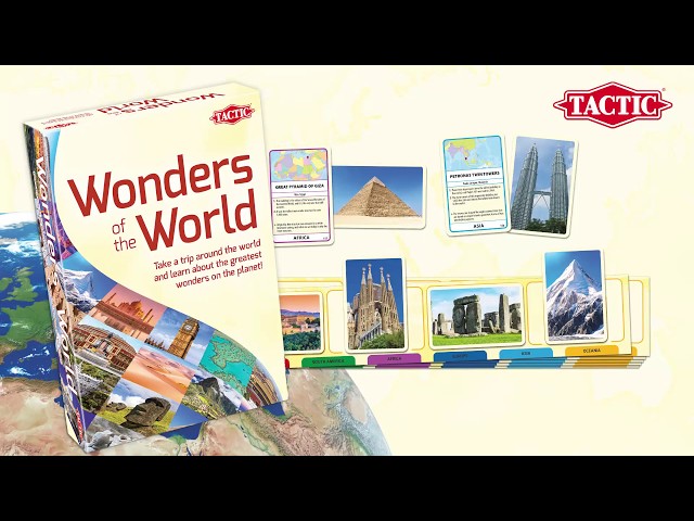 Brettspiel „Wonders Of The World“ Von Tactic – Für 1-6 Spieler, Ab 8 Jahren, Mit 195 Weltwunder-Karten