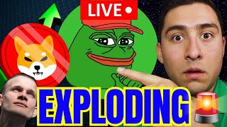 PEPE COIN PASSING SHIBA INU COIN!? LIVE PUMP🔴HUGE CRYPTO NEWS