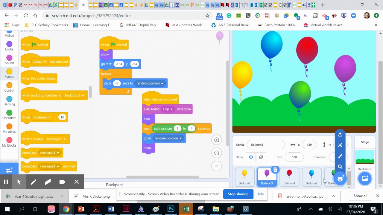 How to make Balloon Pop Game 1 - YouTube