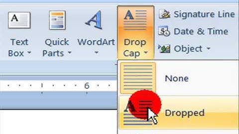 Learn How To Add Drop Cap To Your Text In MS Word 2007 ( In Hindi)