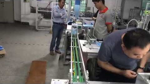 Automatic 1+2 face mask machine test run
