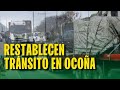 LIBERAN PANAMERICANA SUR Y RESTABLECEN TRÁNSITO EN OCOÑA