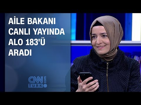 Aile Bakanı canlı yayında ALO 183'ü aradı