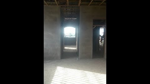 Building in Ghana Part 9 || Plastering 1|| 2nd Level Interior ||