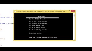 Detailed Mobile Store System using C Details