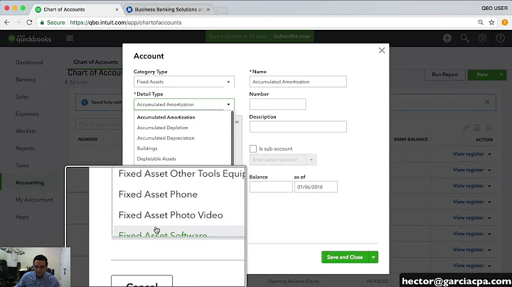 QuickBooks Online Tutorial: Setting up Chart of Accounts with balances