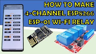 How to Make 4-Channel ESP8266 ESP01 Wi-Fi Relay | ESP01 Home Automation | RemoteXY | FLProg