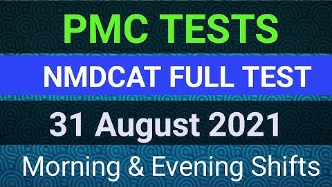 PMC Test 31 August 2021||Complete 210 Questions With Key||MDCAT Test 03 morning shift